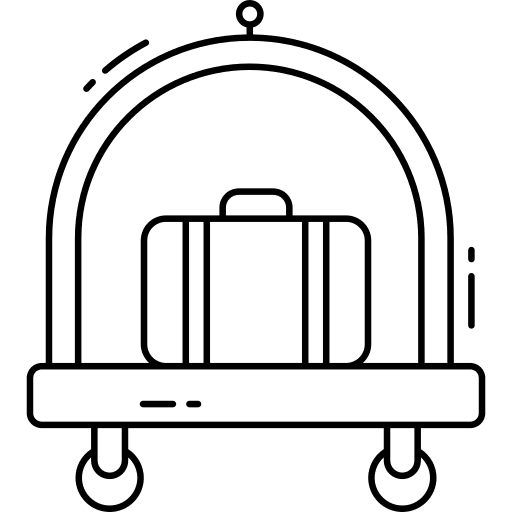 Luggage cart luggage hotel cart hotel service icon