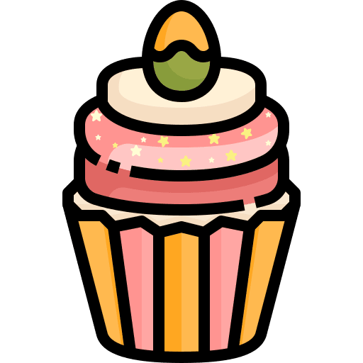 Cupcake baked birthday cupcake sweet icon