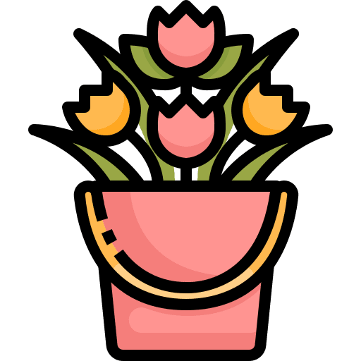 Tulip blossom flower botanic icon Tulip blossom flower botanic icon