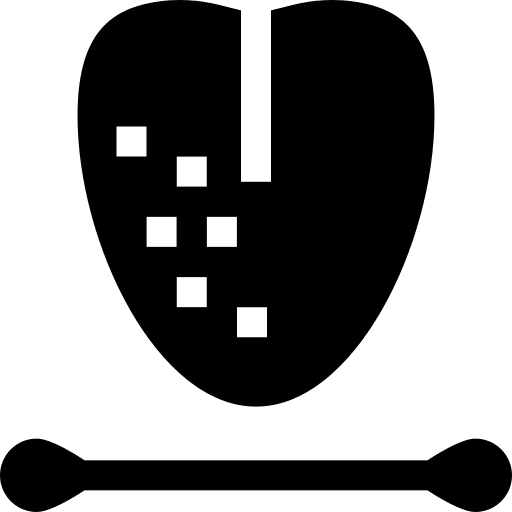 Cotton swab cleaning smear test icon