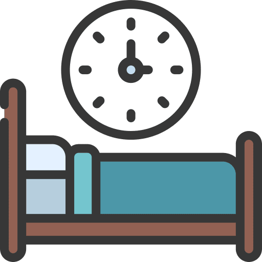Bed time bed time clock time management icon