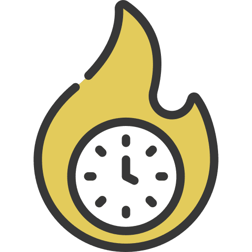 Deadline burn time management deadline icon