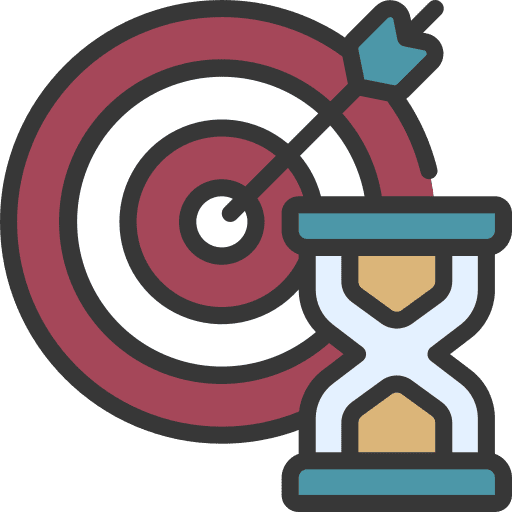 In time time and date goals in time icon