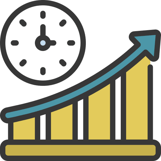 Productivity increase time and date efficiency icon