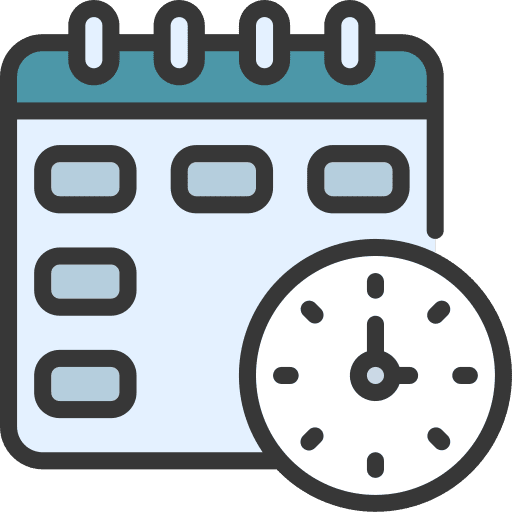 Schedule administration organization time and date icon