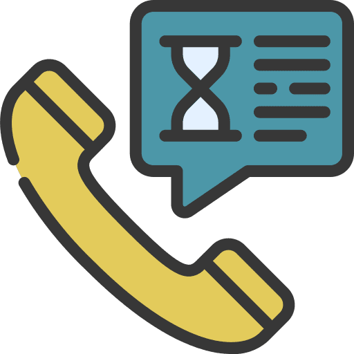 Phone call phone call clock time and date icon