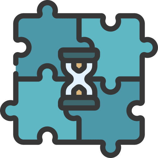 Quick selection time hobbies and free time puzzle icon