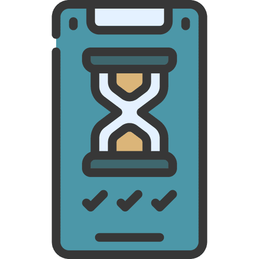 Smartphone timer wait phone icon