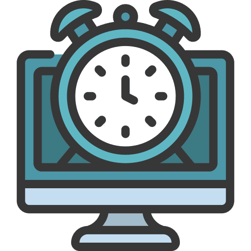 Alarm clock timer time and date desktop icon