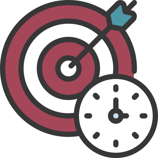Goals goals time and date objective icon