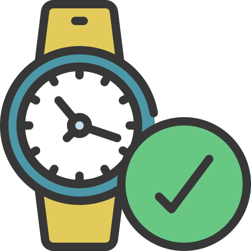 Wristwatch time and date fashion wristwatch icon