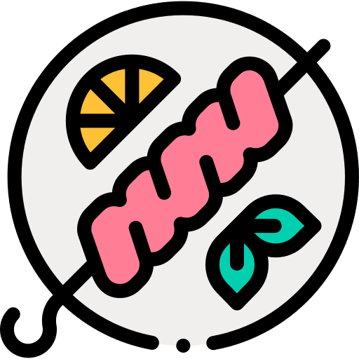 Kebab skewer cultures traditional icon Kebab skewer cultures traditional icon