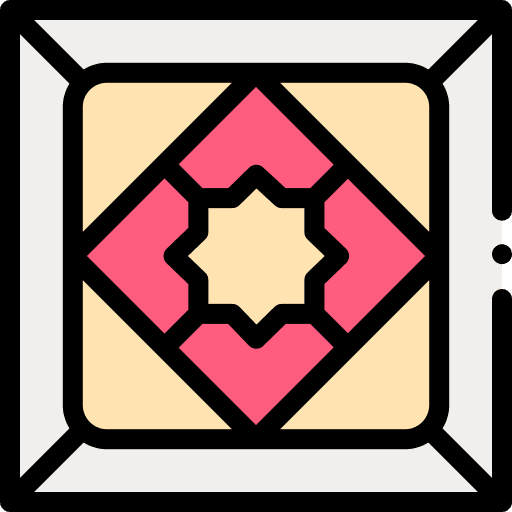 Tile floor arabesque art and design icon