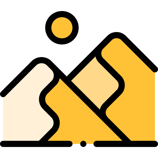 Desert hot landscape sun icon Desert hot landscape sun icon