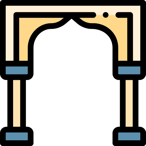 Gate arch architecture building icon Gate arch architecture building icon