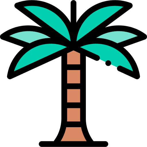 Palm tree forest tropical yard icon Palm tree forest tropical yard icon