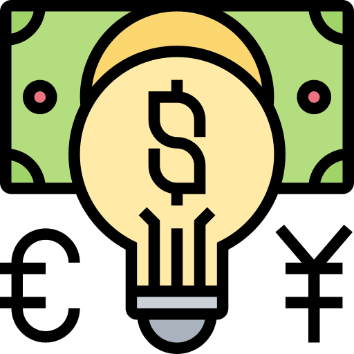 Currency dollar idea currency icon