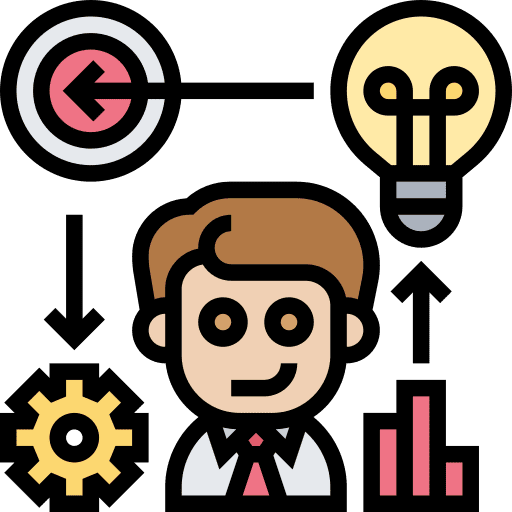 Marketing light bulb objective marketing icon