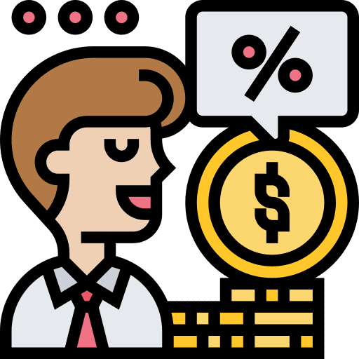 Taxation business and finance discount taxes icon