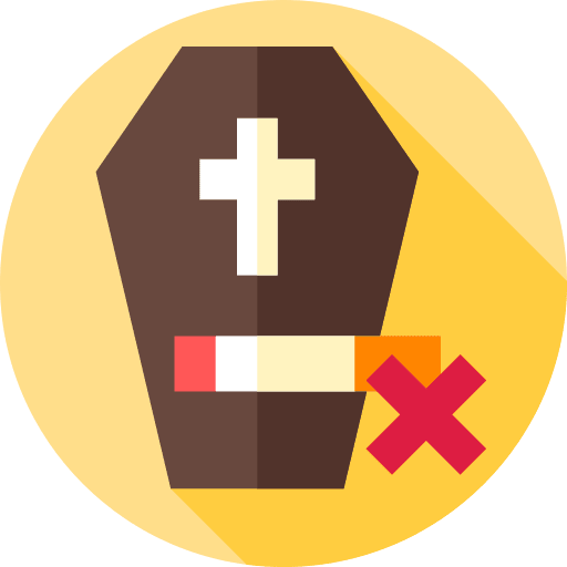 Coffin quit smoking healthcare and medical tobacco icon