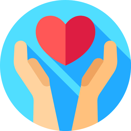 Heart love and romance hands hand heart icon