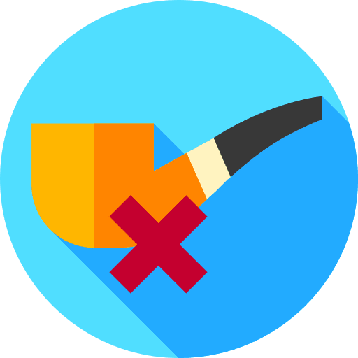 No smoking addiction pipe healthy lifestyle icon