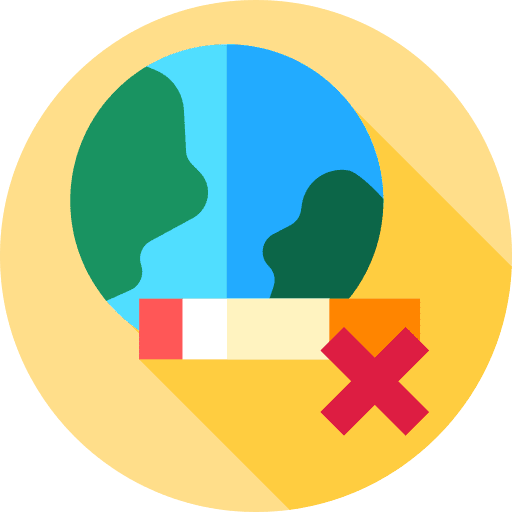 No tobacco day earth cigarette signaling icon