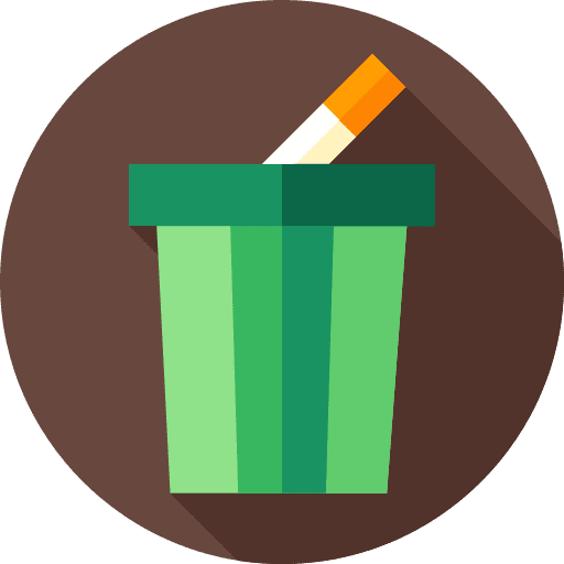 Trash healthcare and medical trash tobacco icon