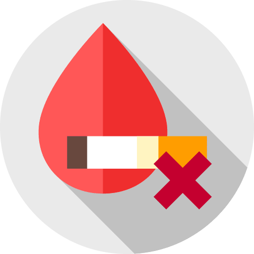 No smoking cigarette blood smoking icon
