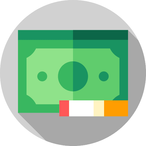 Tobacco dollar money currency icon