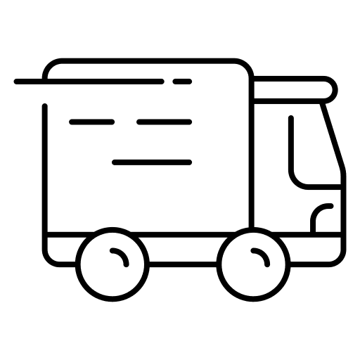 Delivery truck shipping and delivery mover truck transport icon