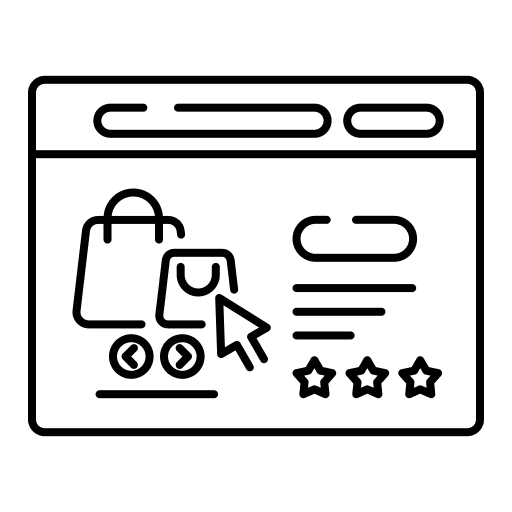 Online shop website buy browser icon