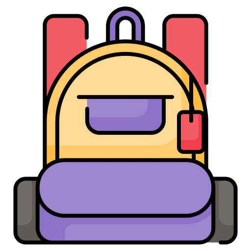 Backpack fashion label luggage icon Backpack fashion label luggage icon