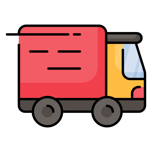 Delivery truck fast delivery transport shipping and delivery icon