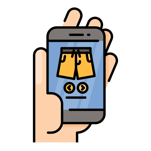 Online shop app hand purchase icon Online shop app hand purchase icon