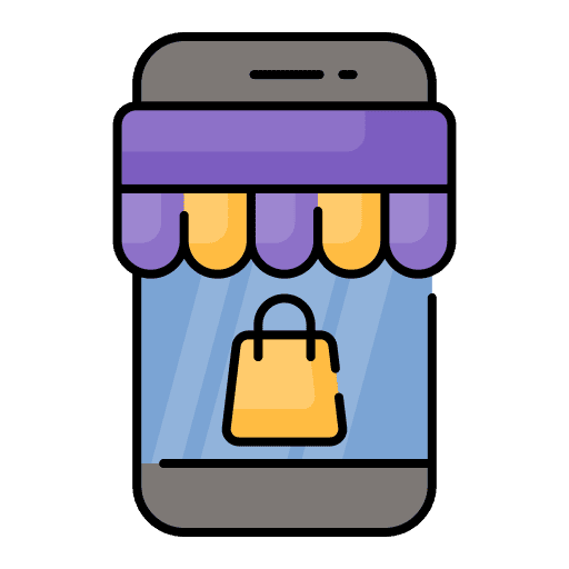 Online shop electronics smartphone commerce and shopping icon Online shop electronics smartphone commerce and shopping icon