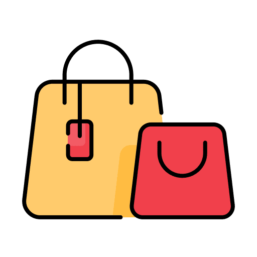 Shopping bag commerce and shopping purchase shopping bag icon