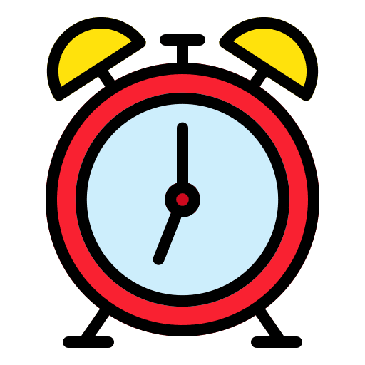 Clock time wake up activity icon