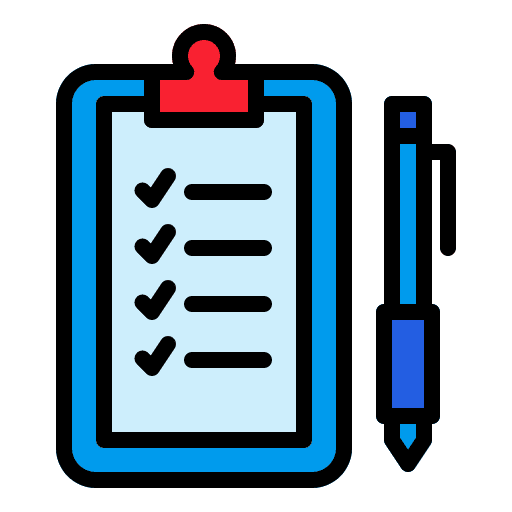 Journal notes pen clipboard icon