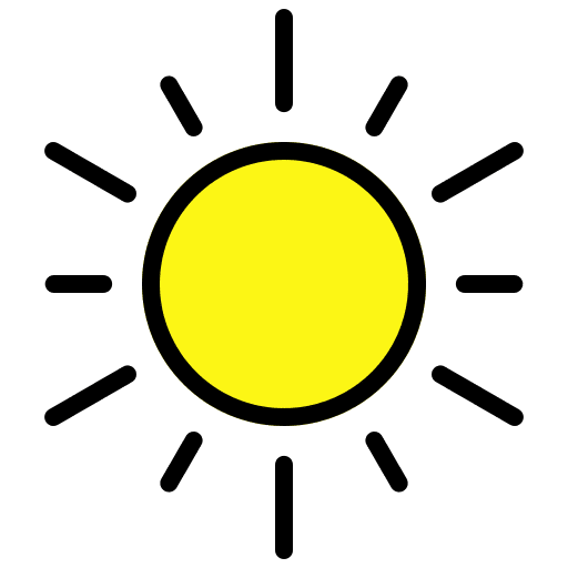 Sun sunny morning weather icon
