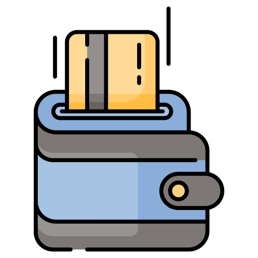 Wallet debit card payment deposit icon Wallet debit card payment deposit icon