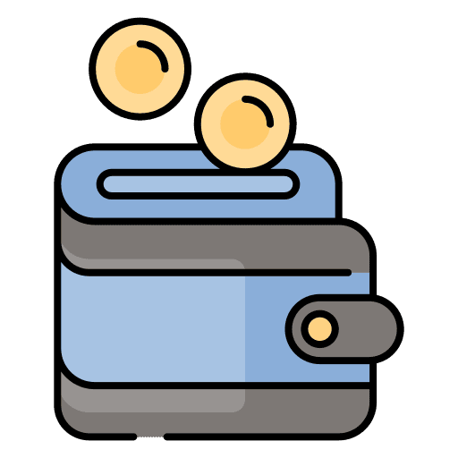 Wallet money holder payment icon Wallet money holder payment icon