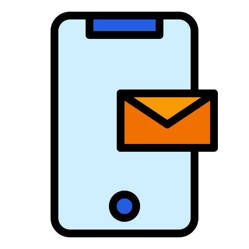 Email message phone app icon Email message phone app icon
