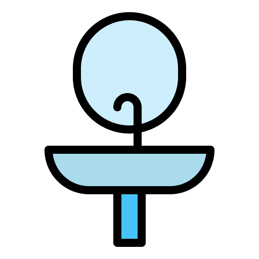 Sink water washbasin furniture and household icon Sink water washbasin furniture and household icon