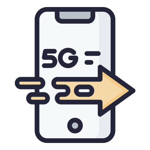 Connection speed wireless mobile icon