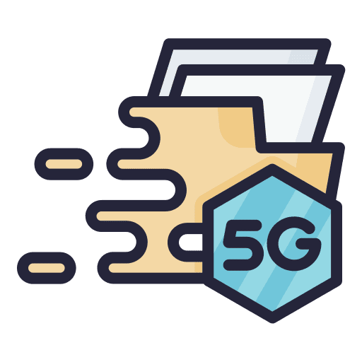 File transfer 5g storage fast icon
