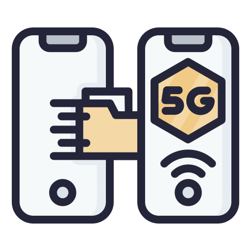 File transfer 5g transfer smartphone icon