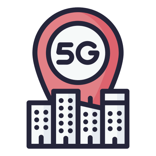 Location connection internet 5g icon
