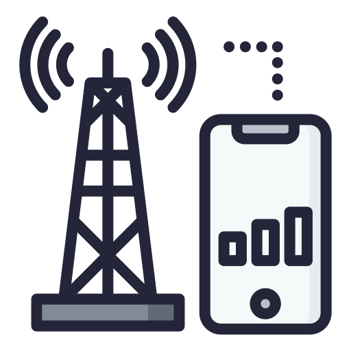 Signal tower radio tower tower communications icon