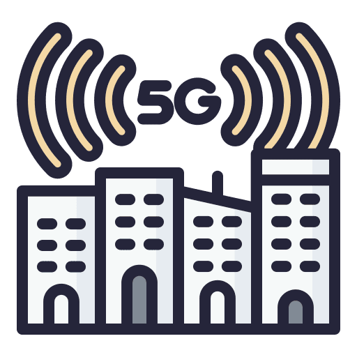 City communications 5g wireless icon